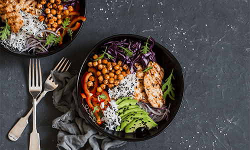 mix of healthy foods on plate