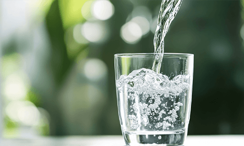 glass of water pouring