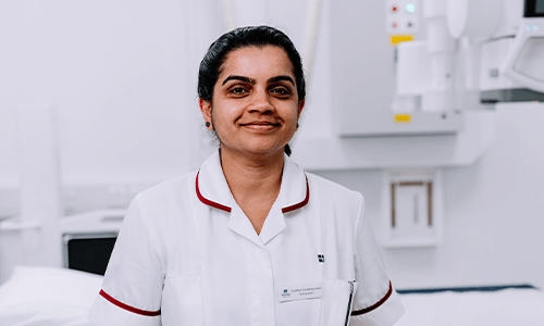 female radiographer smiling