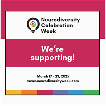 neurodiversity logo 'we're supporting'