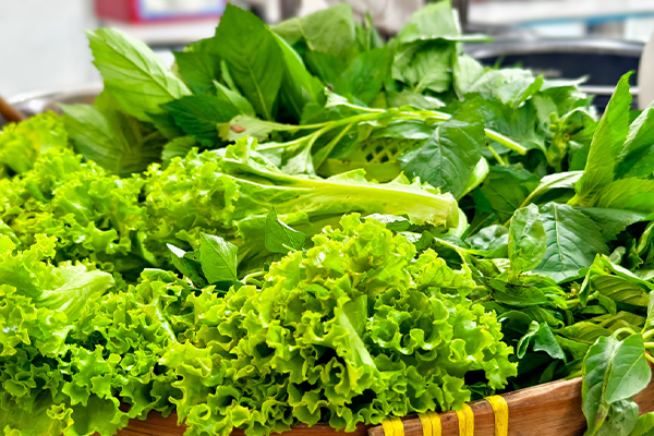 leafy green vegetables